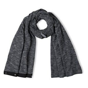 Lululemon Coco Pique Black White Snap Button Vinyasa Scarf